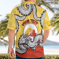 Personalized Bhutan Hawaiian Shirt Druk Thunder Dragon Pattern