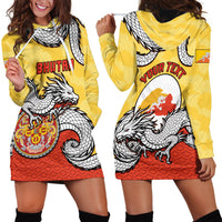 Personalized Bhutan Hoodie Dress Druk Thunder Dragon Pattern