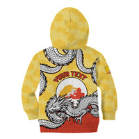 Personalized Bhutan Kid Hoodie Druk Thunder Dragon Pattern