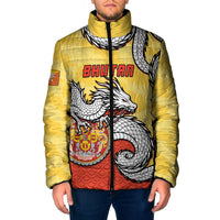 Personalized Bhutan Padded Jacket Druk Thunder Dragon Pattern
