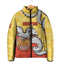 Personalized Bhutan Padded Jacket Druk Thunder Dragon Pattern