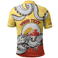 Personalized Bhutan Polo Shirt Druk Thunder Dragon Pattern