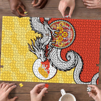 Bhutan Puzzle Druk Thunder Dragon Pattern