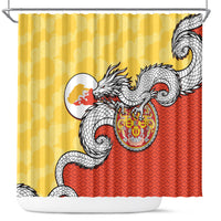 Bhutan Shower Curtain Druk Thunder Dragon Pattern