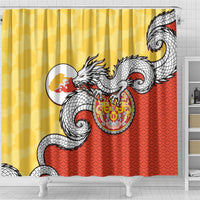Bhutan Shower Curtain Druk Thunder Dragon Pattern