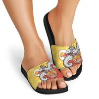 Bhutan Slide Sandals Druk Thunder Dragon Pattern