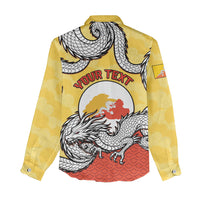 Personalized Bhutan Women Casual Shirt Druk Thunder Dragon Pattern
