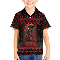 Xmas Eve 1988 Family Matching Puletasi and Hawaiian Shirt It Is Not Christmas Unil Hans Gruber Falls From Nakatomi Plaza - Wonder Print Shop