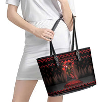 Xmas Eve 1988 Leather Tote Bag It Is Not Christmas Unil Hans Gruber Falls From Nakatomi Plaza - Wonder Print Shop