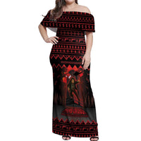 Xmas Eve 1988 Off Shoulder Maxi Dress It Is Not Christmas Unil Hans Gruber Falls From Nakatomi Plaza - Wonder Print Shop