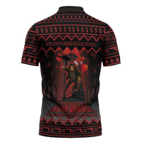Xmas Eve 1988 Zipper Polo Shirt It Is Not Christmas Unil Hans Gruber Falls From Nakatomi Plaza - Wonder Print Shop