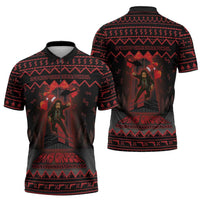 Xmas Eve 1988 Zipper Polo Shirt It Is Not Christmas Unil Hans Gruber Falls From Nakatomi Plaza - Wonder Print Shop