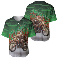 Braaap Christmas Baseball Jersey Motocross Santa - Wonder Print Shop