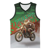 Braaap Christmas Basketball Jersey Motocross Santa - Wonder Print Shop