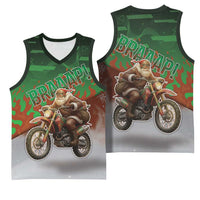 Braaap Christmas Basketball Jersey Motocross Santa - Wonder Print Shop