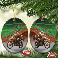 Braaap Christmas Ceramic Ornament Motocross Santa - Wonder Print Shop