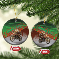 Braaap Christmas Ceramic Ornament Motocross Santa - Wonder Print Shop