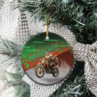 Braaap Christmas Ceramic Ornament Motocross Santa - Wonder Print Shop
