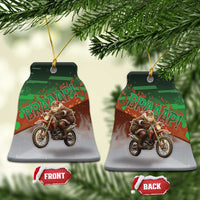 Braaap Christmas Ceramic Ornament Motocross Santa - Wonder Print Shop