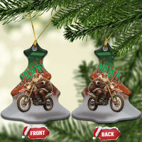 Braaap Christmas Ceramic Ornament Motocross Santa - Wonder Print Shop