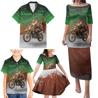 Braaap Christmas Family Matching Puletasi and Hawaiian Shirt Motocross Santa - Wonder Print Shop