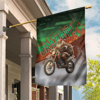 Braaap Christmas Garden Flag Motocross Santa - Wonder Print Shop