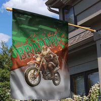 Braaap Christmas Garden Flag Motocross Santa - Wonder Print Shop