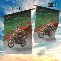 Braaap Christmas Garden Flag Motocross Santa - Wonder Print Shop