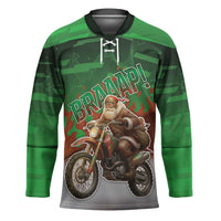 Braaap Christmas Hockey Jersey Motocross Santa - Wonder Print Shop