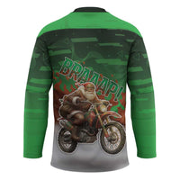 Braaap Christmas Hockey Jersey Motocross Santa - Wonder Print Shop