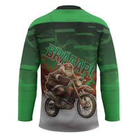 Braaap Christmas Hockey Jersey Motocross Santa - Wonder Print Shop