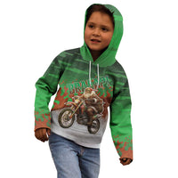 Braaap Christmas Kid Hoodie Motocross Santa - Wonder Print Shop