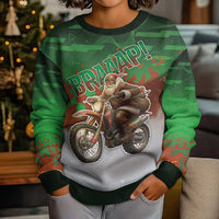 Braaap Christmas Kid Ugly Christmas Sweater Motocross Santa - Wonder Print Shop