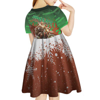 Braaap Christmas Kid Short Sleeve Dress Motocross Santa - Wonder Print Shop