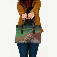 Braaap Christmas Leather Bag Motocross Santa - Wonder Print Shop