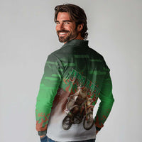Braaap Christmas Long Sleeve Polo Shirt Motocross Santa - Wonder Print Shop