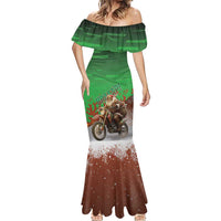 Braaap Christmas Mermaid Dress Motocross Santa - Wonder Print Shop