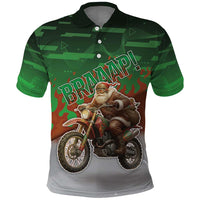 Braaap Christmas Polo Shirt Motocross Santa - Wonder Print Shop
