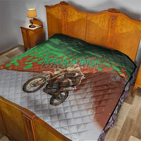 Braaap Christmas Quilt Motocross Santa - Wonder Print Shop