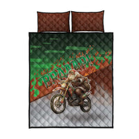 Braaap Christmas Quilt Bed Set Motocross Santa - Wonder Print Shop