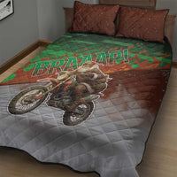 Braaap Christmas Quilt Bed Set Motocross Santa - Wonder Print Shop