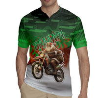 Braaap Christmas Rugby Jersey Motocross Santa - Wonder Print Shop