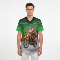 Braaap Christmas Scrub Top Motocross Santa - Wonder Print Shop