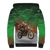 Braaap Christmas Sherpa Hoodie Motocross Santa - Wonder Print Shop