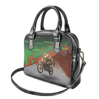 Braaap Christmas Shoulder Handbag Motocross Santa - Wonder Print Shop