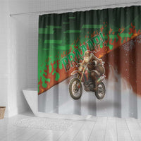 Braaap Christmas Shower Curtain Motocross Santa - Wonder Print Shop