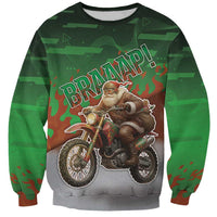 Braaap Christmas Sweatshirt Motocross Santa - Wonder Print Shop