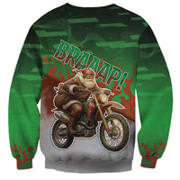 Braaap Christmas Sweatshirt Motocross Santa - Wonder Print Shop