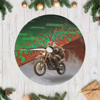 Braaap Christmas Tree Skirt Motocross Santa - Wonder Print Shop