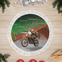Braaap Christmas Tree Skirt Motocross Santa - Wonder Print Shop